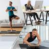 Wooden Rectangle Yoga Balance Board Adults Stability Balance Core Strength Training Physical