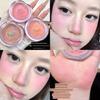 Summer Oxygenating Guava Powder! Luo Xiaoman Cloudy Blush Cream Blush Stick In Low-Saturation Dusty Pink