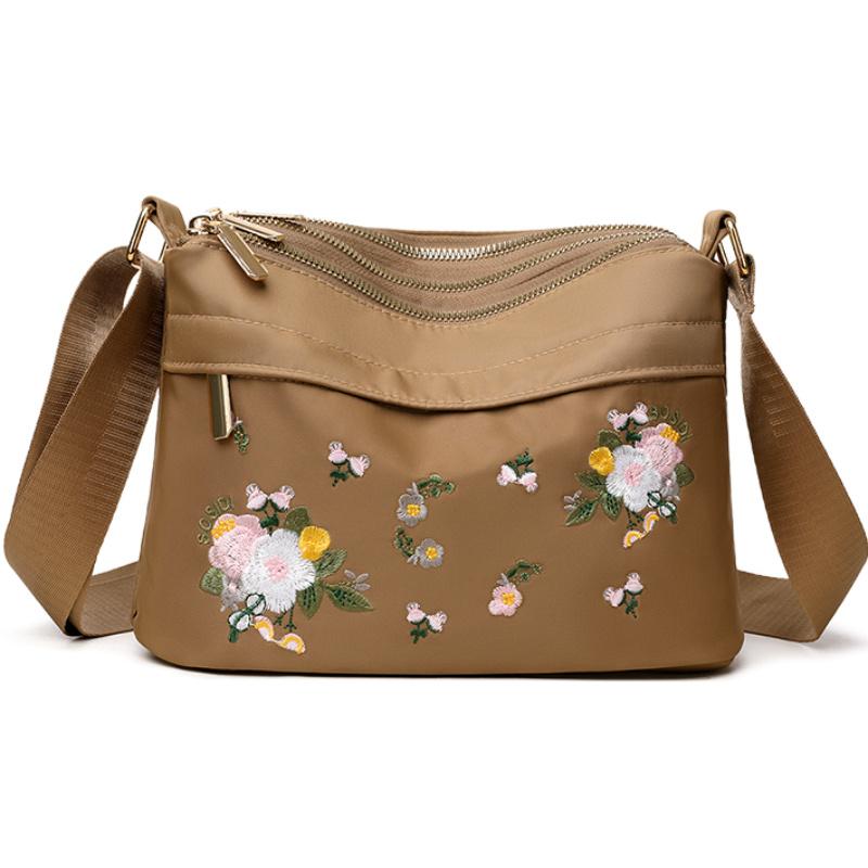 

Дизайн Однотонная Повседневная Цветочная Сумка Кроссбоди Женская Модная Дорожная Маленькая Вместительная Сумка-Тоут 2025 Лето Повседневные Женские Сумки Через Плечо темно-коричневого