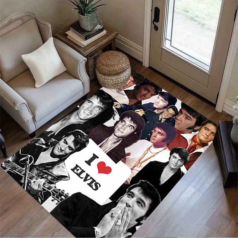 Elvis Presley Performance Floor Mat Design for Bedrooms Outdoor Living Rooms Playrooms Anti-slip Rug Decorate Offices Birthday/Christmas Gift