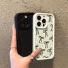 Cute Black Bow Print Silicone Phone Case For iPhone 17 Pro Max 16 15 14 13 12 11 Pro 17 Air 16E XS X XR 7 8 Plus Soft Cover