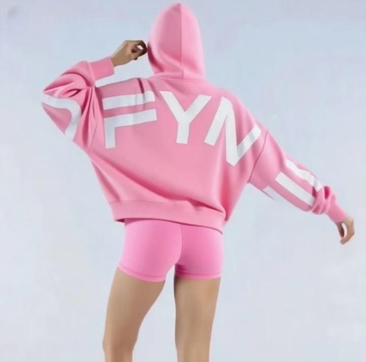 Women's Hooded Long Sleeve Sweatshirt Loose Fit Loungewear Letter Print Pullover Hoodie