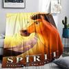 1PC Spirit Untamed Print Flannel Blanket, High quality Comfortable for All Seasons, Home Decor, Warmth and Comfort, Perfect for Christmas Gifts174