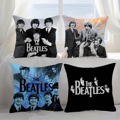 The B-beatleS-Band Pillow Case  Plush Fabric Soft  Pillowcase Double Sided Print Cushion Cover Household Gifts