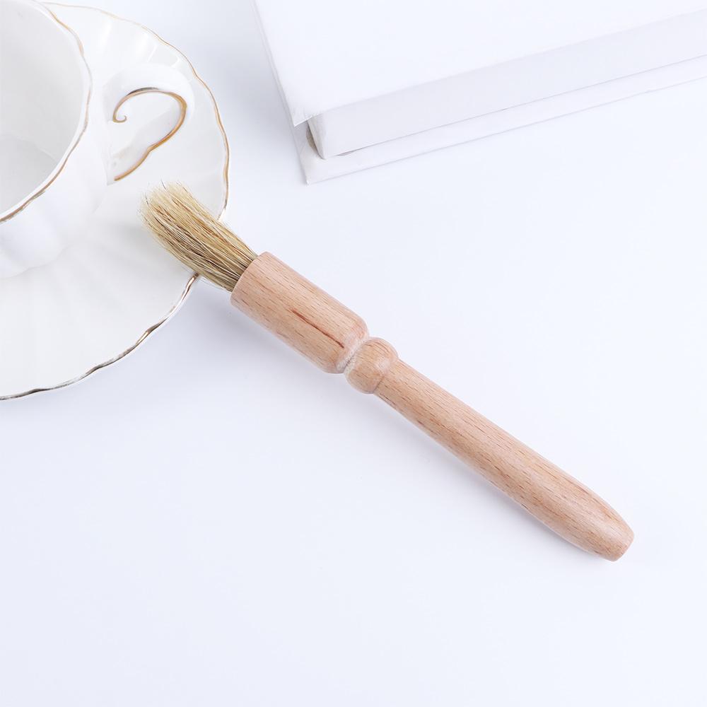 Handle Soft Bristles Natural Espresso Cleaner Cleaning Tool Pastry Brush Coffee Grinder Brush