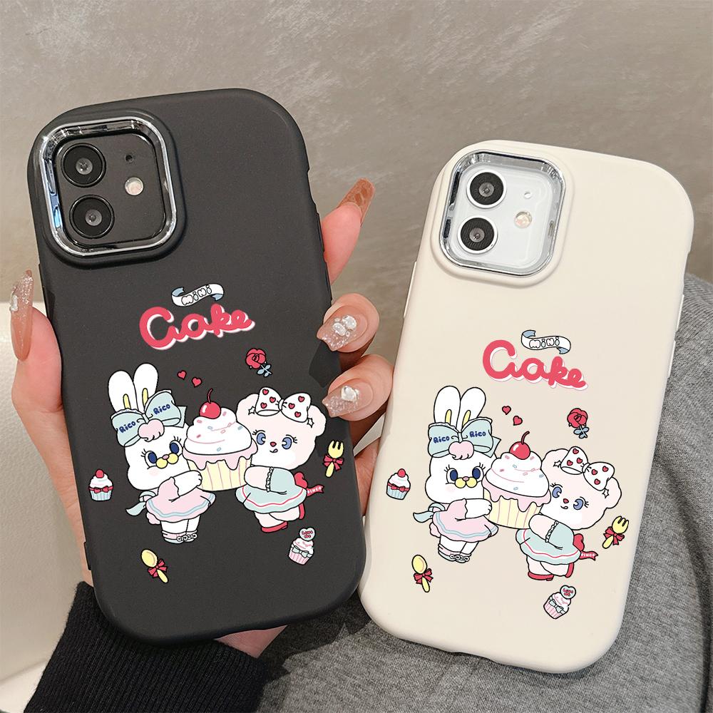 Jednobarevný stříbrný okraj čočky měkký tekutý silikon nárazuvzdorný obal na telefon pro iPhone Samsung Huawei Honor Xiaomi Redmi OPPO Realme Vivo Infinix Tecno