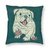 Pet Dog Funny Puppy Floor Pillowcase Living Room Home Decor Nordic English Bulldog Cushion Cover