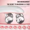 New Professional EMS Dual-Roller Facial Massager - Microcurrent Neck Firming Device with V-Lift Technology for Home Beauty Care