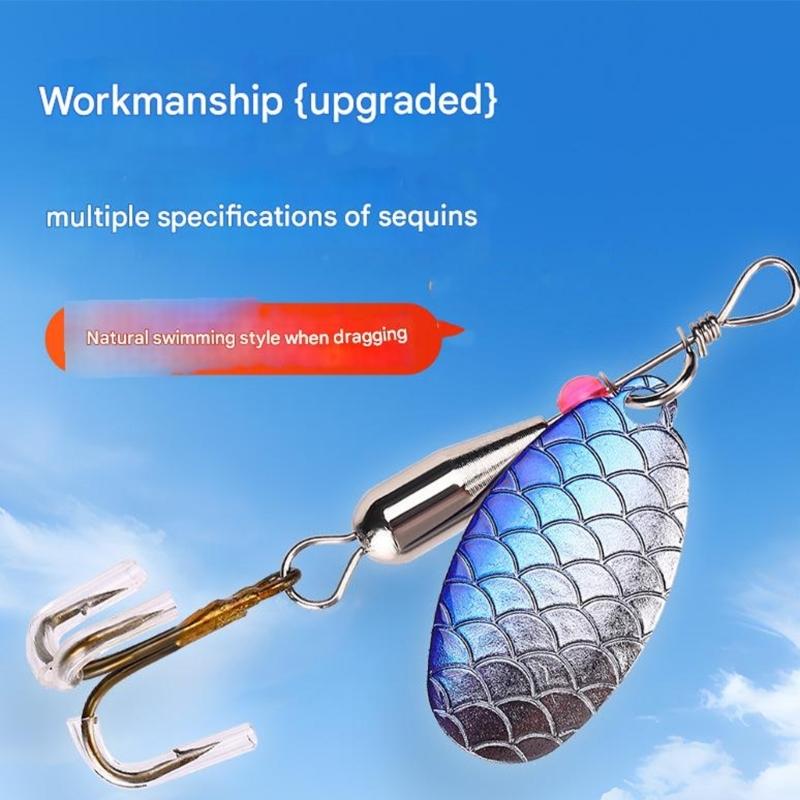 Spinner Baits with Hook Cast Jigging Spoon Lures Fishing Accessories Freshwater Saltwater Sinking Baits Spinnerbait