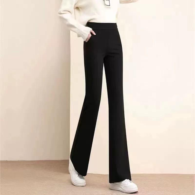 2024 Dames Veelzijdige Koreaanse Stijl Slanke Losse Uitlopende Broek - Modieus en Casual.