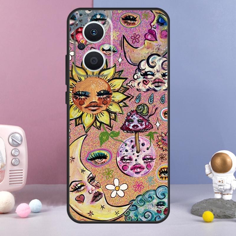 Indie Hippie Art Funda For OPPO Reno 12 F 11F 13F 14F 10 11 13 14 Pro 7 8 Lite OPPO Find X9 X6 X5 X8 Pro Case
