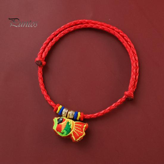 Cat Collar Pet Vibrant Color Adjustable Friendly to Skin Wear Resistant Ultra-Light Dress Dog Up Polyester Chinese New Year Lucky Red Pendant