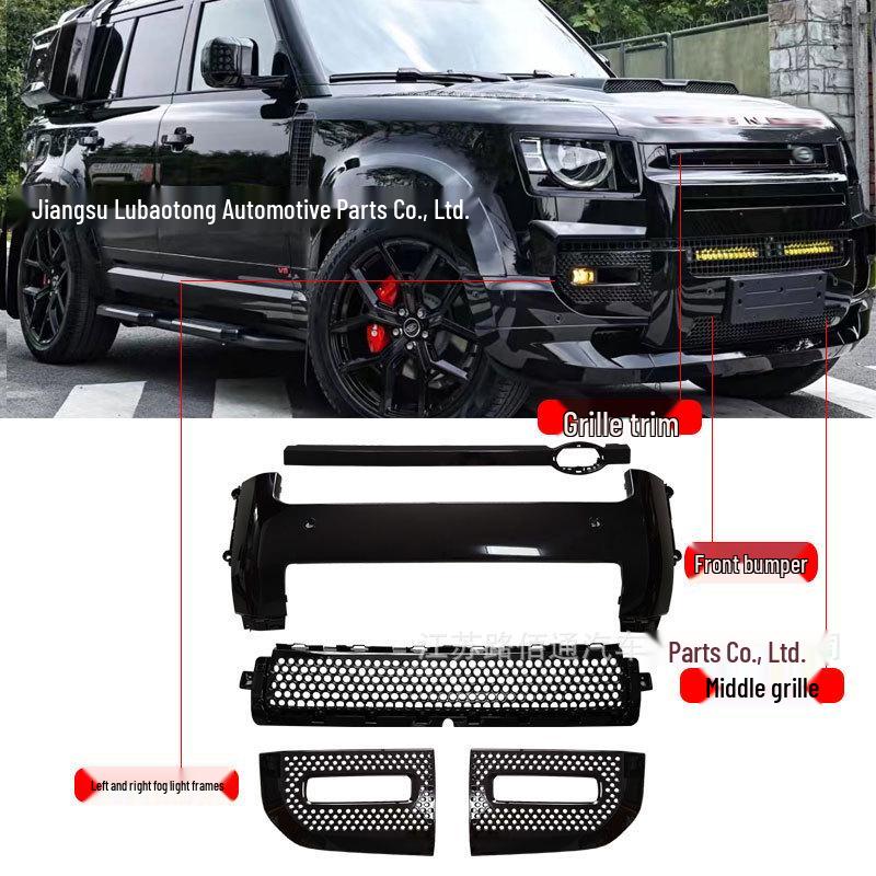 Black Warrior Kit for Defender 007 Bumpers - Front & Rear, No Tow Hook Modification