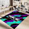 1pc HKS Home Office, Durable Polyester Floor Mat with Easy, Office Decor, Urban Style, Nonslip Backing