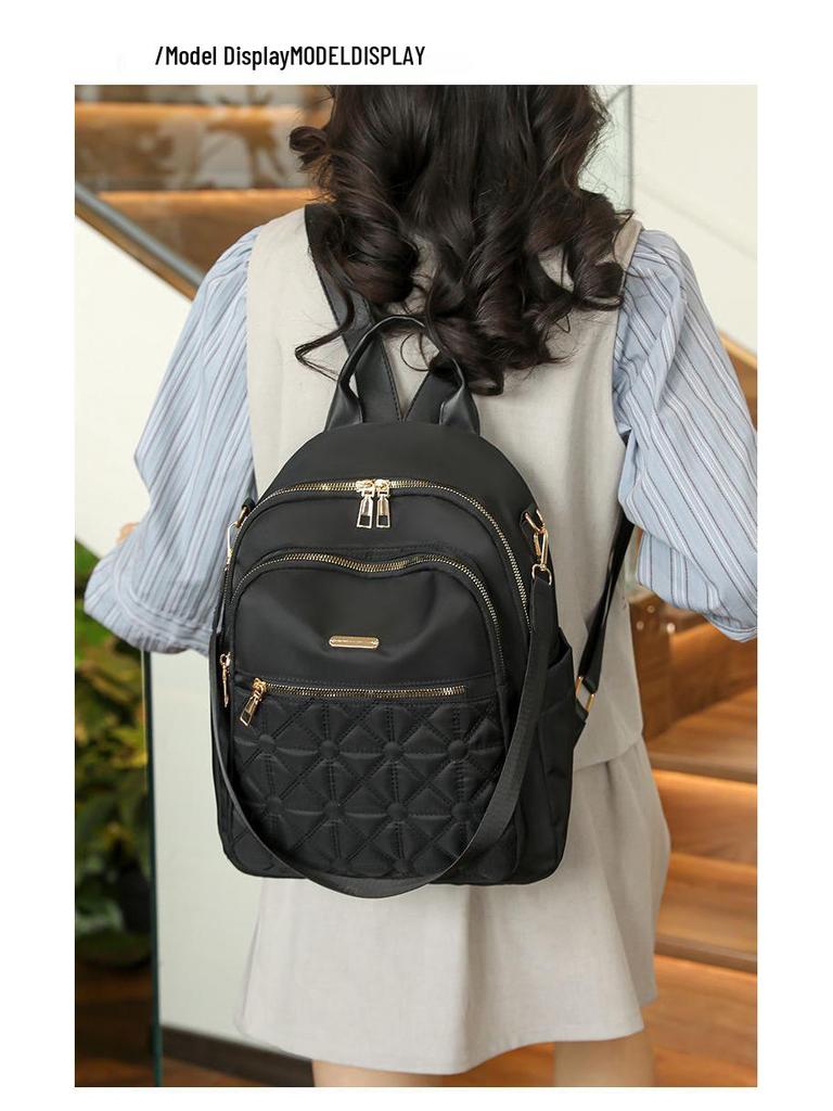 2025 Women's Versatile Oxford Cloth Backpack: Durable, Fashionable, Large Capacity for Travel or School