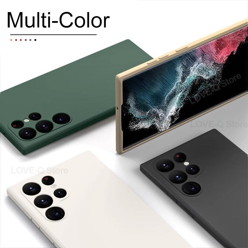 For S24 S23 Ultra Case Upgraded Liquid Silicone Case For Samsung Galaxy S24 S23 S22 Ultra Plus S24Ultra Cases Soft Cover