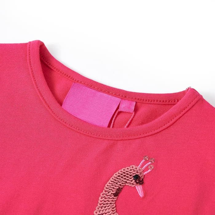 Kids' Long-sleeved T-shirt Bright Pink 92/104/116/128/140