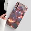 Pink shell electroplated glass phone case suitable for Samsung Galaxy S26 S25 S24 S23 S22 S20 FE/Ultra/Plus anti drop back cover