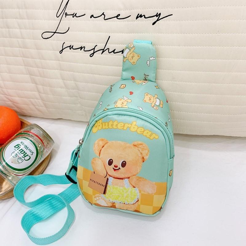 Butter Bear Bag Kids Print Nylon Crossbody Bags Spacious Designs Breathable