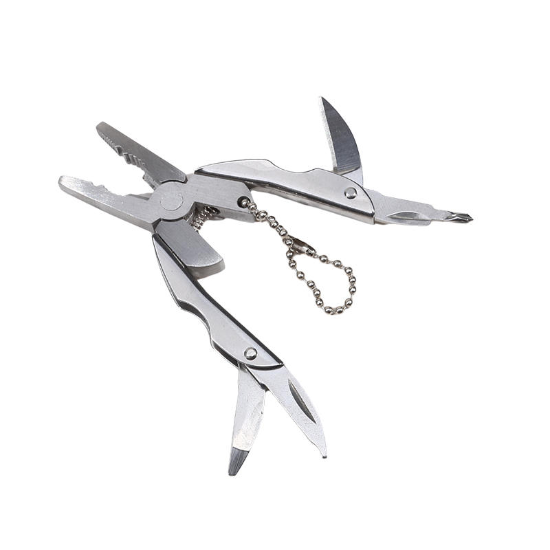 Portable Multi Function Folding Pocket Tool Plier Keychain Screwdriver