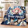 Spy × Family Custom Name Flannel Throw Blanket Soft Warm for Sofa Bed Indoor Home Use