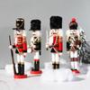 Weihnachts-Nussknacker Ornament Kleiner Holzsoldat Weihnachtsdekorationen Nussknacker Figur Ornament für Tisch Regal