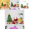 Christmas Wall Decal Pvc Removable Santa Claus And Tree For Holiday Decor And Living Room
