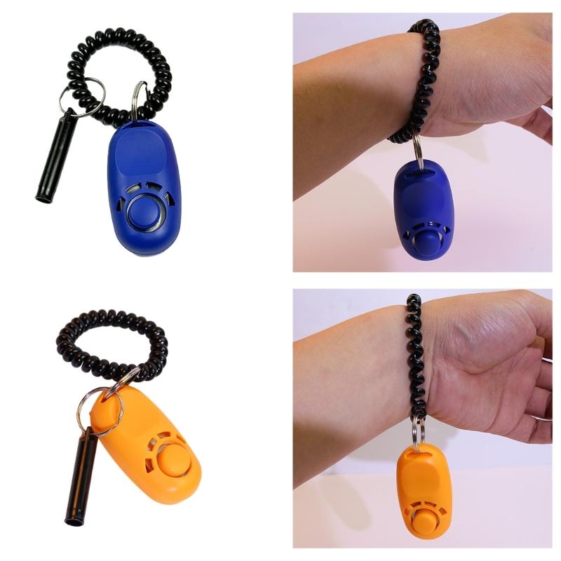 Pet Training Clickers Whistle with Keyring Dog Training Clickers Whistle Combo Perfect for Behavioral Training