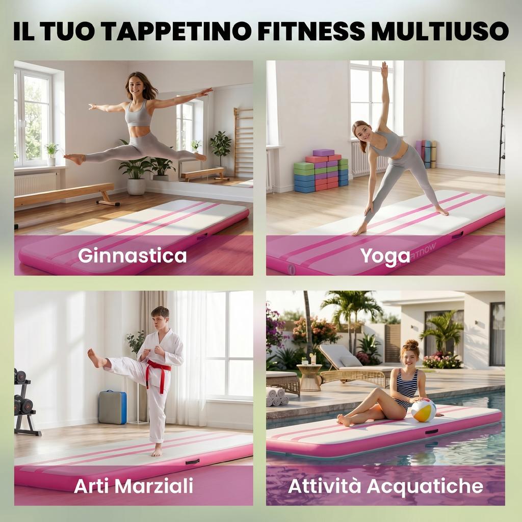 3.05M Inflatable Gymnastics Mat with Electric Pump