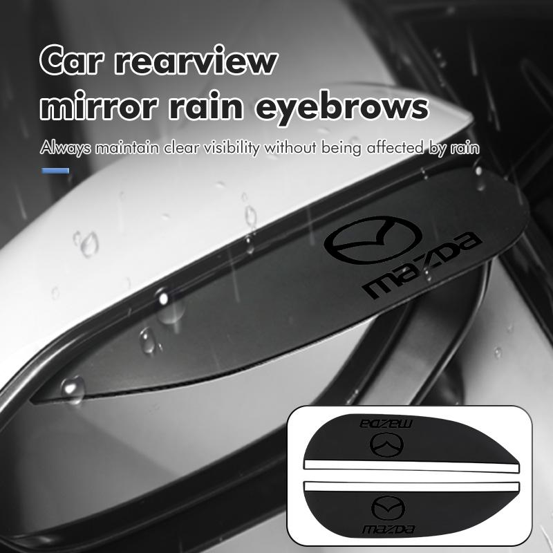 Black Car Rearview Mirror Block Rainwater Eyebrow Accessories For Mazda 2 3 5 6 Axela Atenza Speed 6 CX3 CX4 CX5 CX7 CX8 CX9 MS
