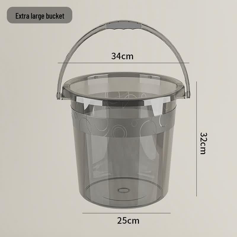 ZISIZ Thickened Transparent Water Storage Bucket with Lid