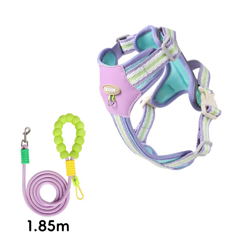 Leichtes verstellbares Hundegeschirr für Brust und Rücken, Weste mit Leine, mit reflektierendem Band, für Welpen, Hund, Outdoor-Zubehör