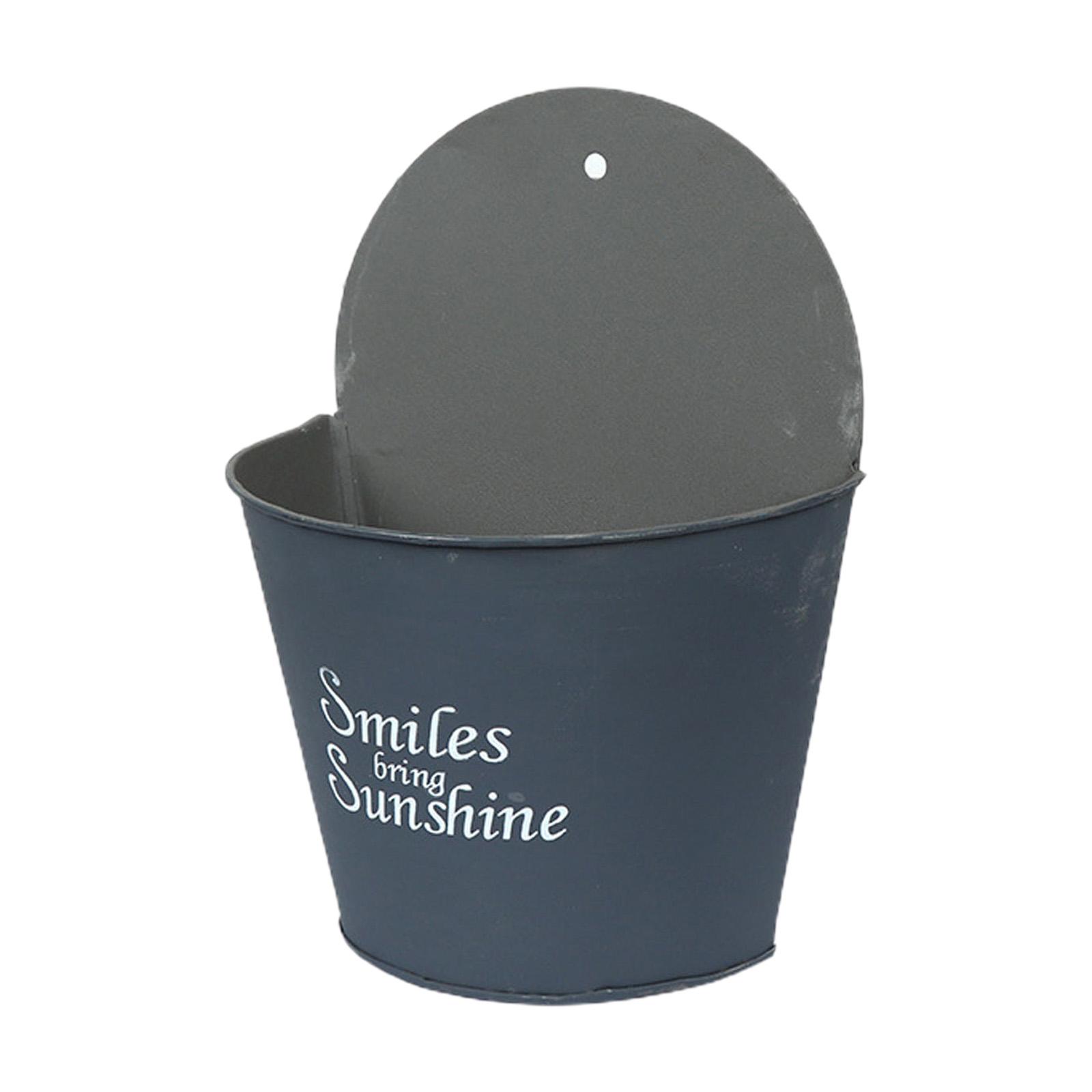 

Настенный железный горшок для растений, цветочный горшок, креативный настенный подвесной горшок, полукруглый небольшой цветочный горшок, украшение для садовой стены 5