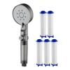 Powerful High-Flow Pressure Boost Shower Head SPA Handheld Shower Head Water Filter 5 Modes Mist Massage