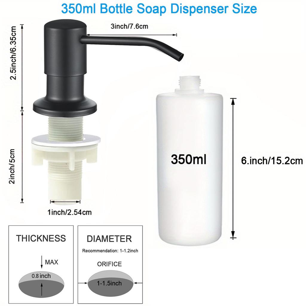 500ml / 350ml Bottle Liquid Soap Dispensers Durable Stainless Steel Pump Useful Kitchen Sink Tools Home Product