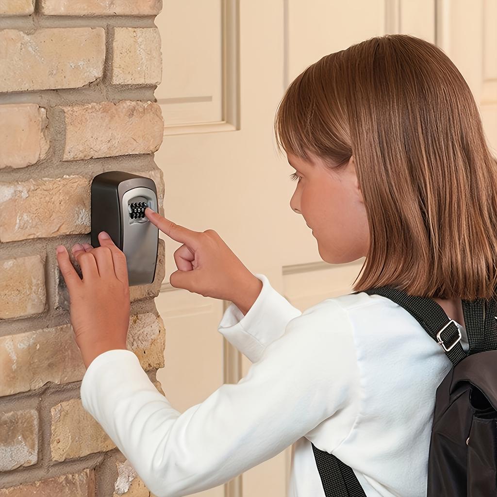 1pc Key Safe Wall Mount | No-Battery Combination Lock Box - 9.4cm Metal/Plastic for Home & Travel Security,for Home El