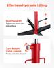 Hydraulic Transmission Jack, 1100 Lbs / 0.5 Ton Lifting Capacity Telescoping Transmission Jack with Foot Pedal, 360° Swivel Wheel, 112-187 Cm High