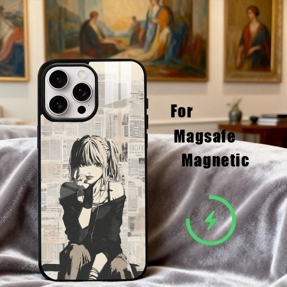 M-Misa D-Death-H N-Note-E Phone Case For iPhone 17,16,15,14,13,12,Plus,Pro,Max for Magsafe Magnetic Wireless Charging