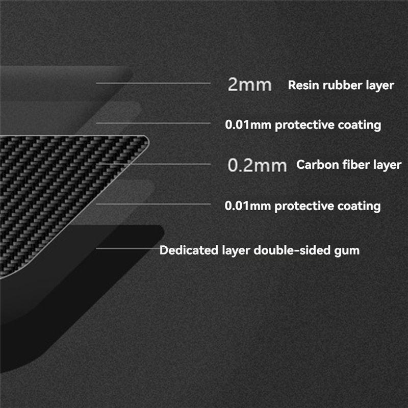 Real Carbon Fiber Interior Car Steering Wheel Button Frame Panel Cover Trim Accessories For Ford Mustang 2024+-T61C