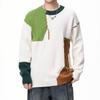 Men's Patchwork Color Block Sweater - Winter Casual Loose Fit Knitwear with Personality Design