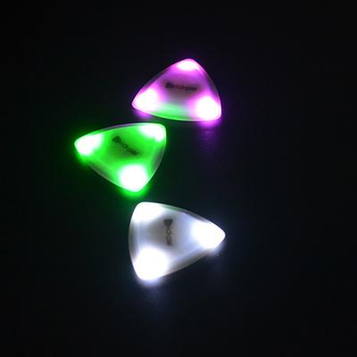 3pcs LED Glowing Guitar Pick Food-Grade Plastic Guitar Touch Luminous Pick Stringed Instrument Plectrum for Bass Electric Guitar