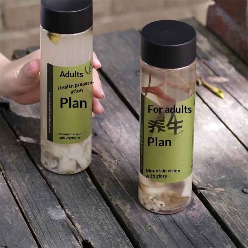 400/500/600Ml Round Disposable Juice Beverage Bottle Milk Tea Yogurt Transparent Plastic Bottles