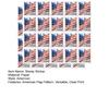 40Pcs Stamp Sticker American Flag Pattern Clear Print Water Sun Resistant Peel Fade-Proof Traceless Stamps