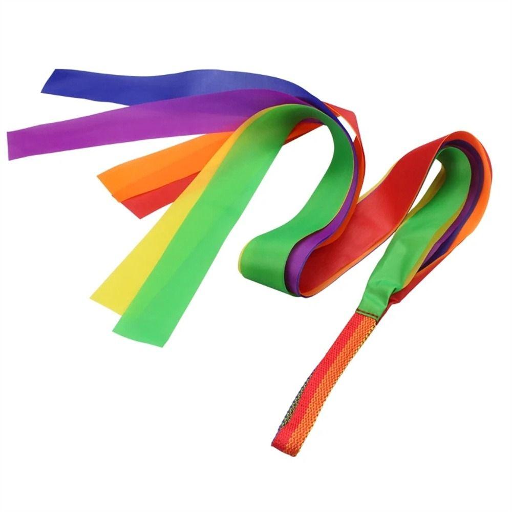 Rhythmic Dance Rainbow Ribbons Art Gymnastic Rainbow Streamer Gymnastic Ribbons Children