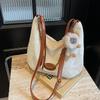 Simple Solid Color Versatile Casual Tote Bag Fashionable Commuting Bag New Niche Chain Shoulder Bag Out Shopping Bag