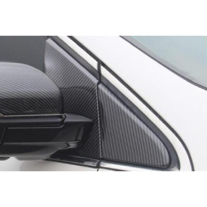Carbon Fiber look A Post Front Triangle Cover Trim 4pcs For Ford Edge 2015-2021