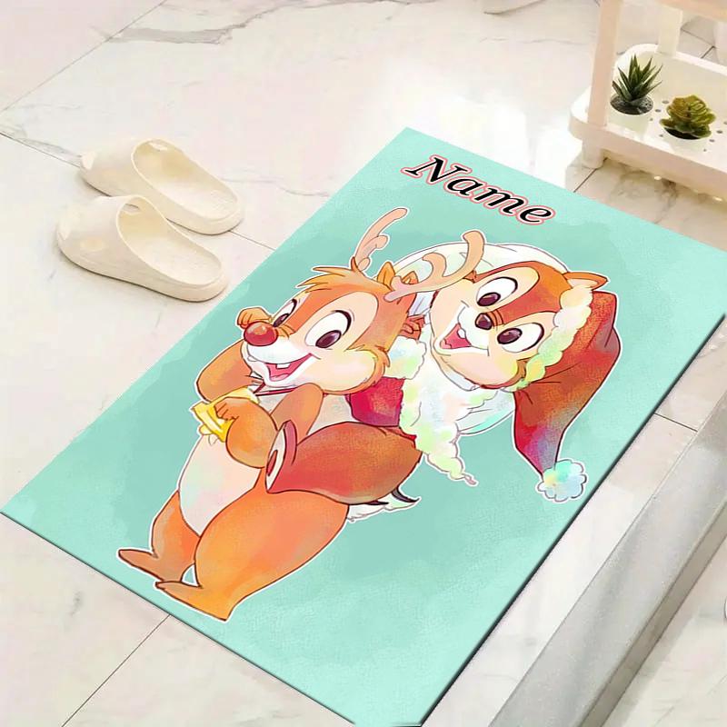 Custom 1Pc Christmas Chip Dale Rug Office Carpet Indoor Outdoor Entrance Doormat Nonslip Soft And Comfortable Living Room D91612