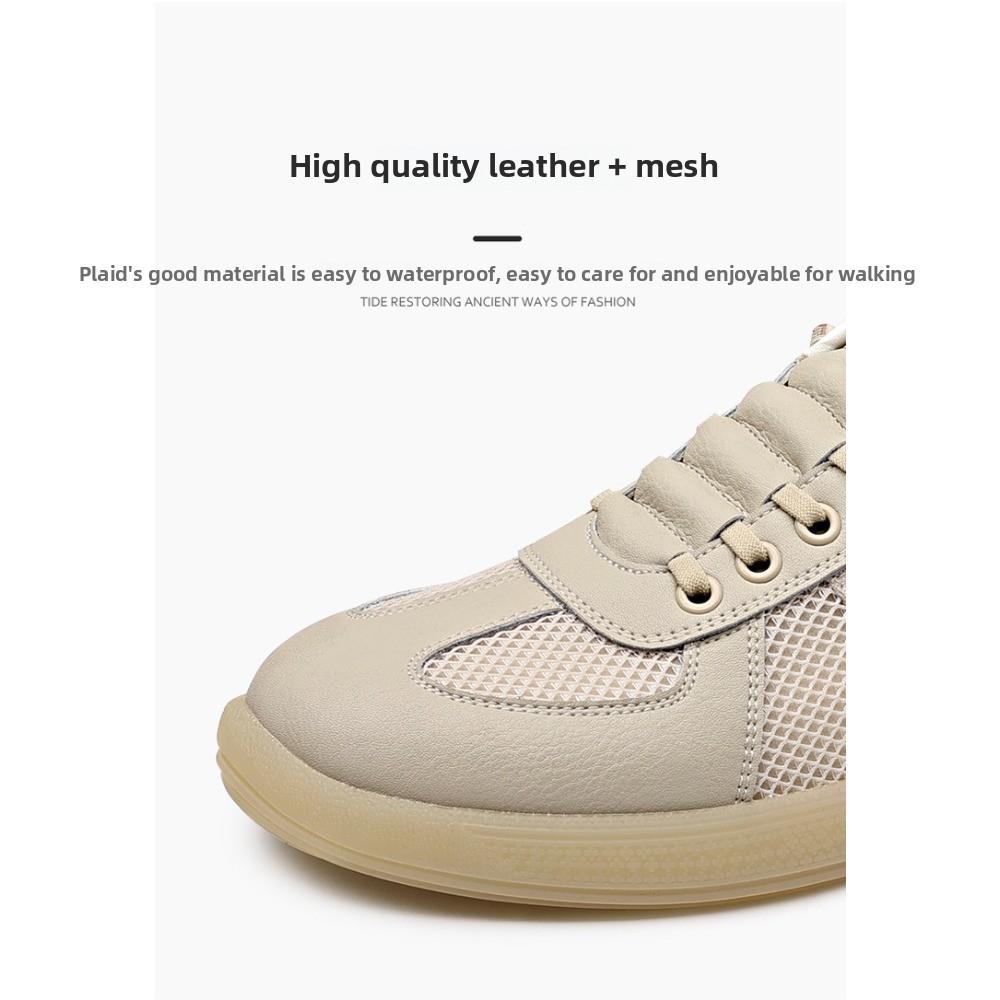 Men Leather Casual Shoes Breathable Loafers Men Sneakers  New Male Comfortable Leather Flat Footwear Sneakers Men Shoes