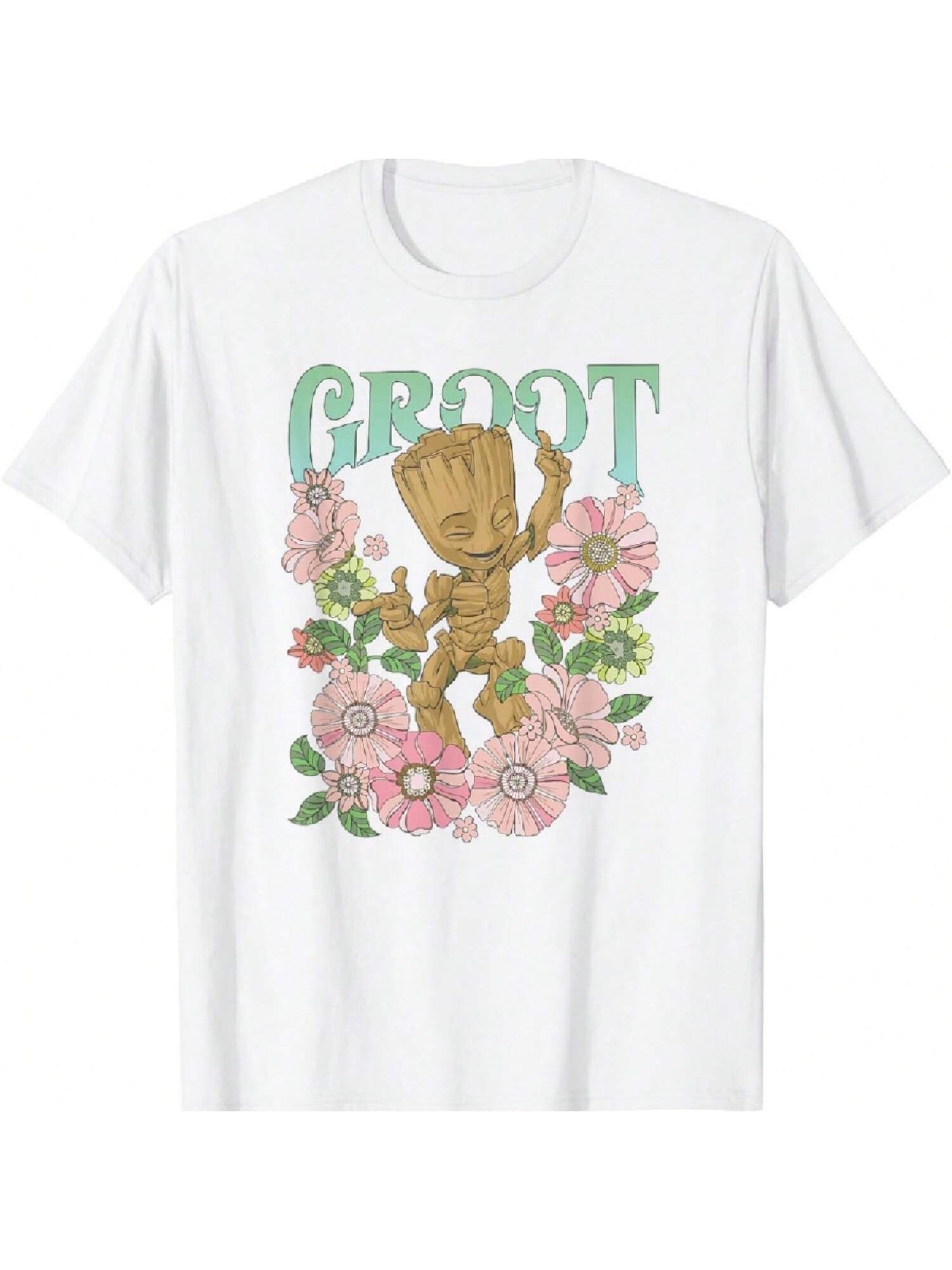 Groot Floral Dance Poster T-Shirt S разноцветный
