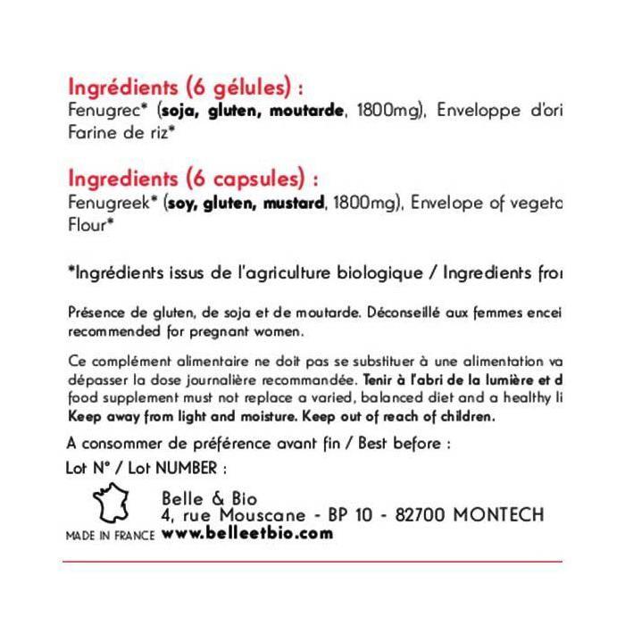 Gélules fenugrec bio